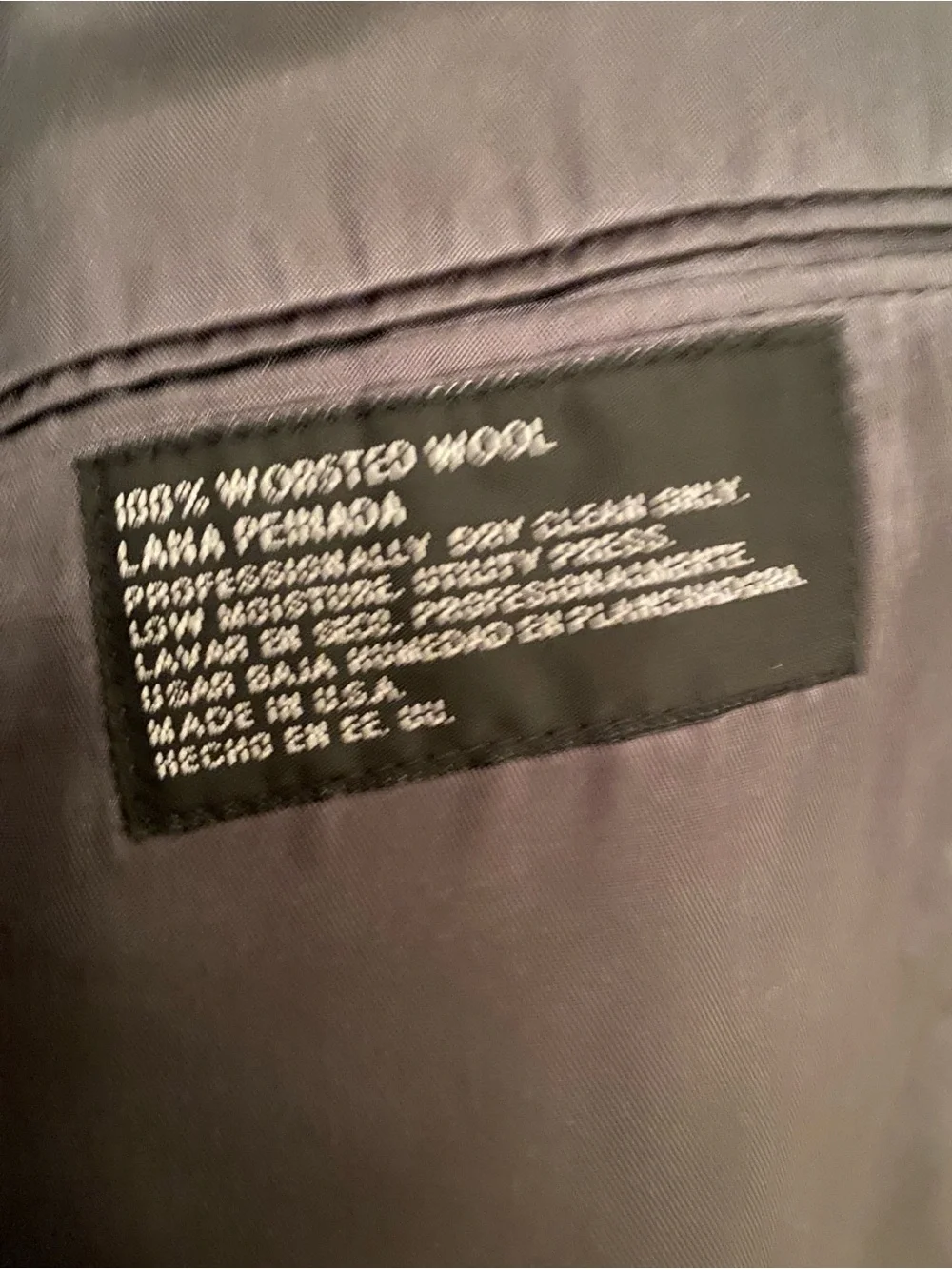 Men's Double-Breasted Charcoal Suit - 44S 38 waist Jacket & Pants